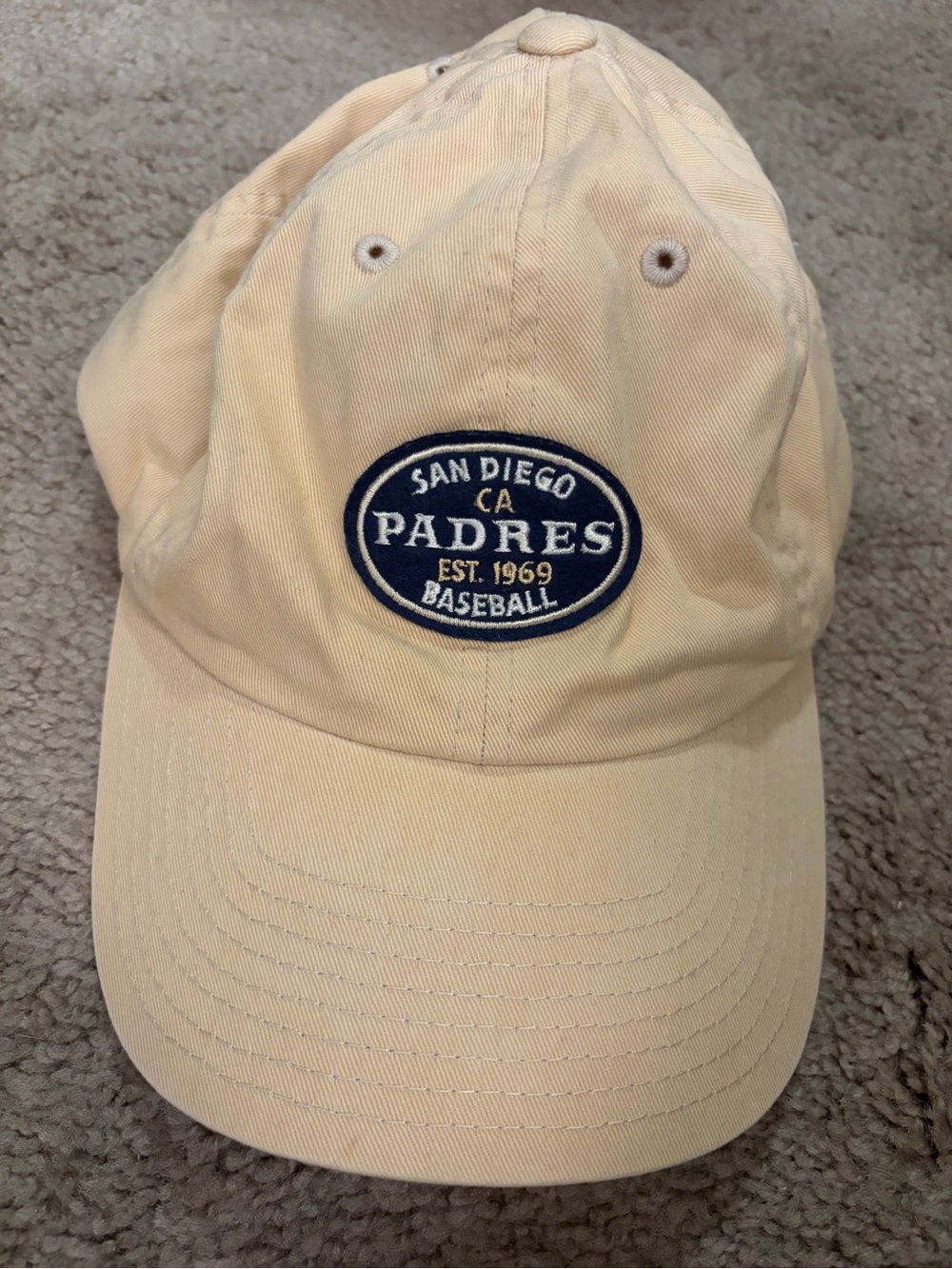 San Diego Padres Hat Cap Strap Back 1969 Tan MLB Baseball American Needle